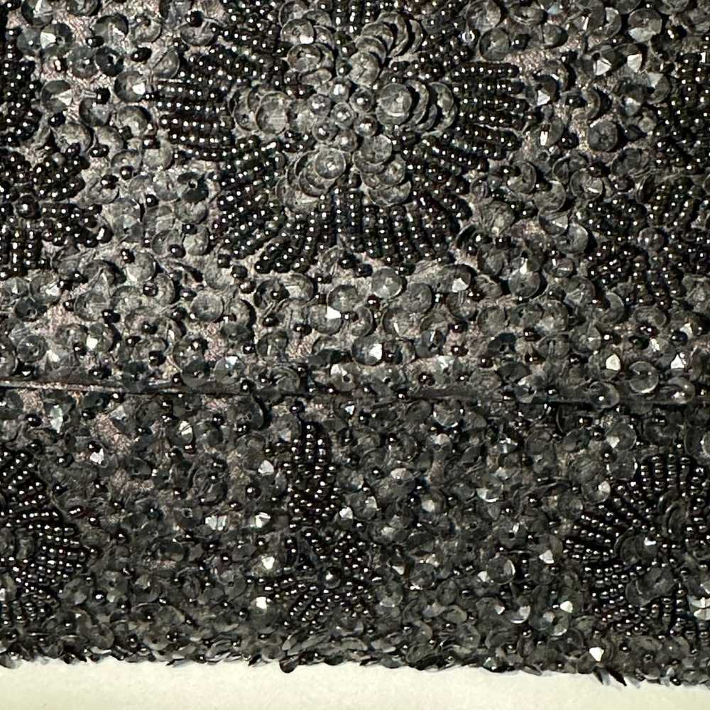 Vintage Ann Taylor Loft Black Beaded Sequin Embro… - image 3