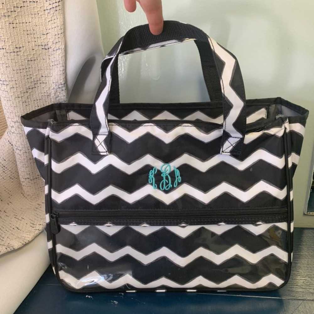 Thirty-One True Beauty Travel Cosmetic Bag CHEVRON - image 3