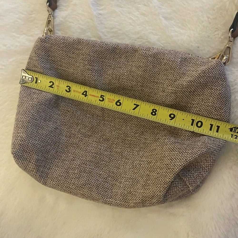 Tan Tweed Crossbody Wristlet Bag - image 5