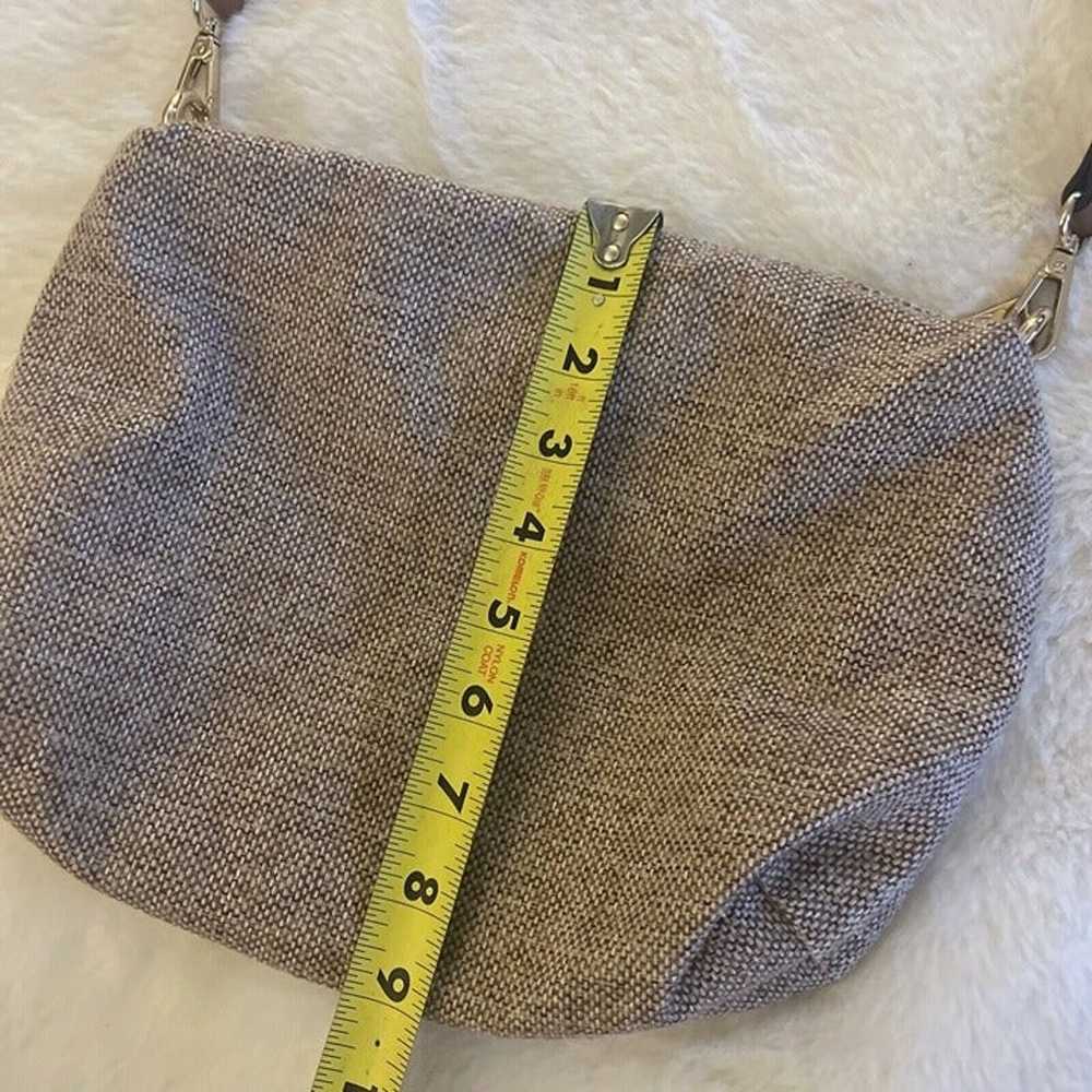 Tan Tweed Crossbody Wristlet Bag - image 6