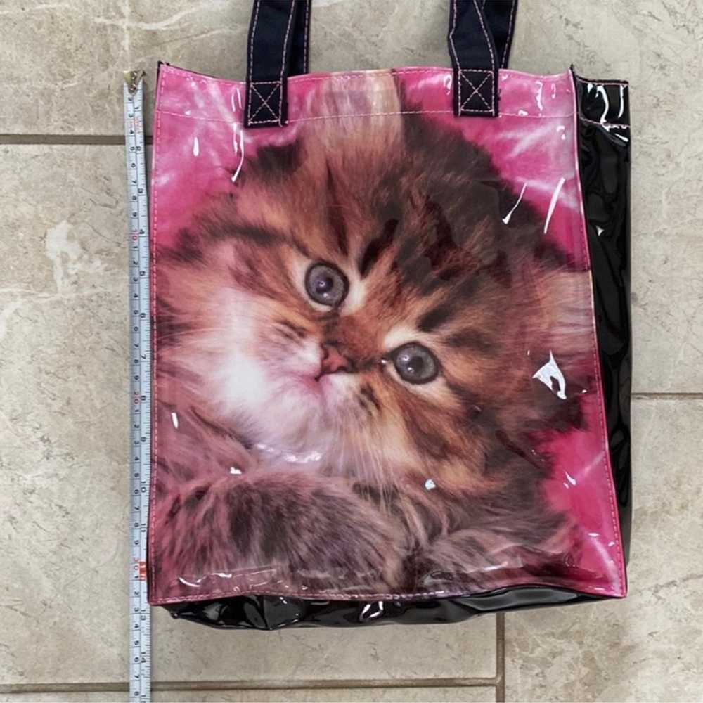 Genuine Y2K Vintage Black/Pink Kitten Tote Bag - image 6