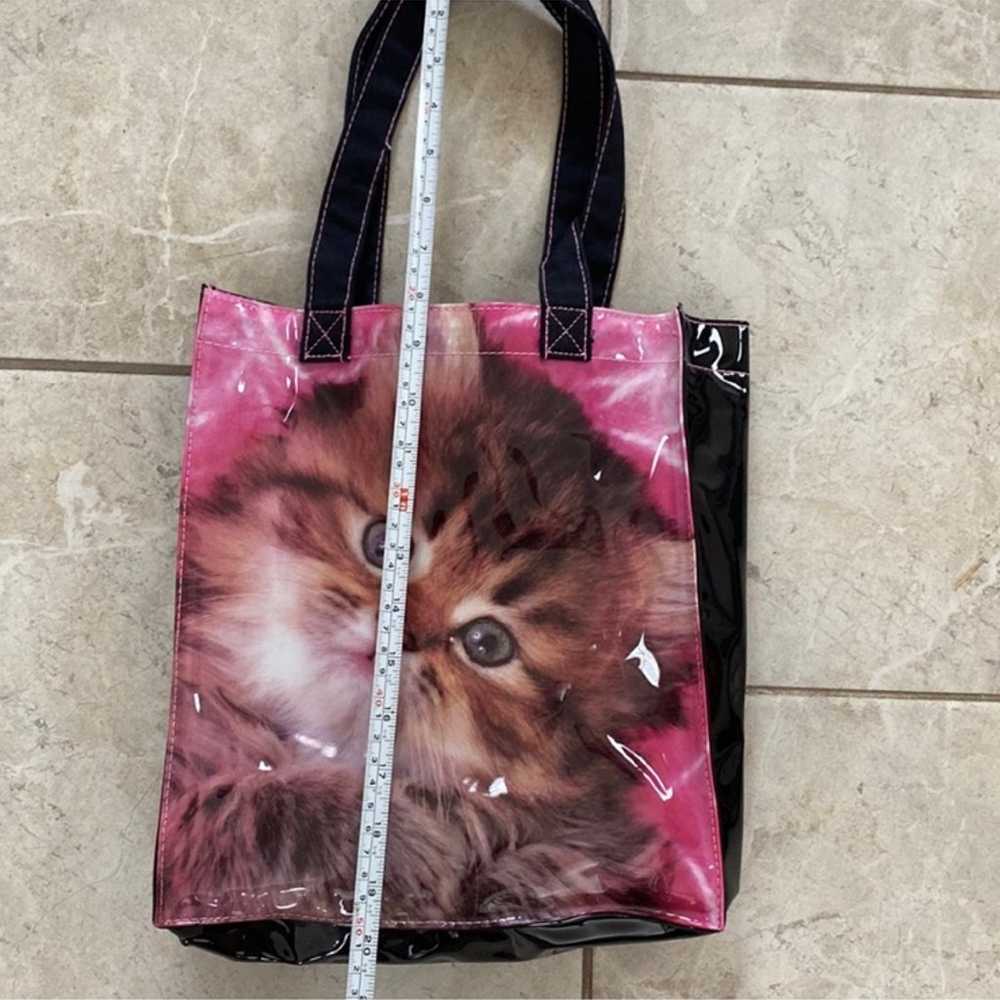 Genuine Y2K Vintage Black/Pink Kitten Tote Bag - image 7