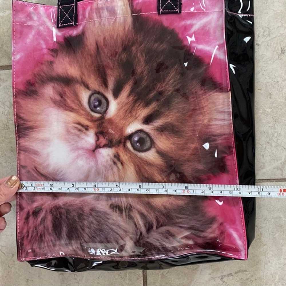 Genuine Y2K Vintage Black/Pink Kitten Tote Bag - image 8