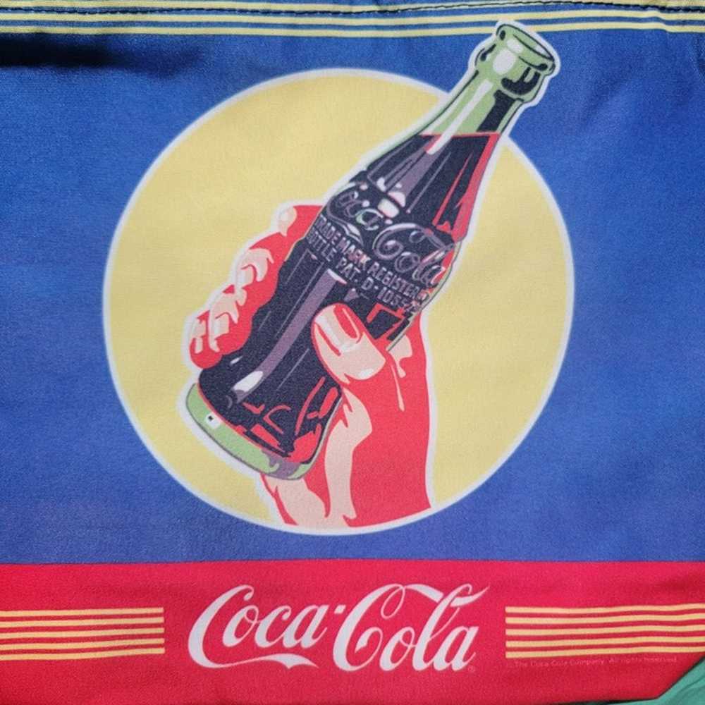 Coca Cola Vintage Art Tote Handbag Red Blue Casua… - image 3