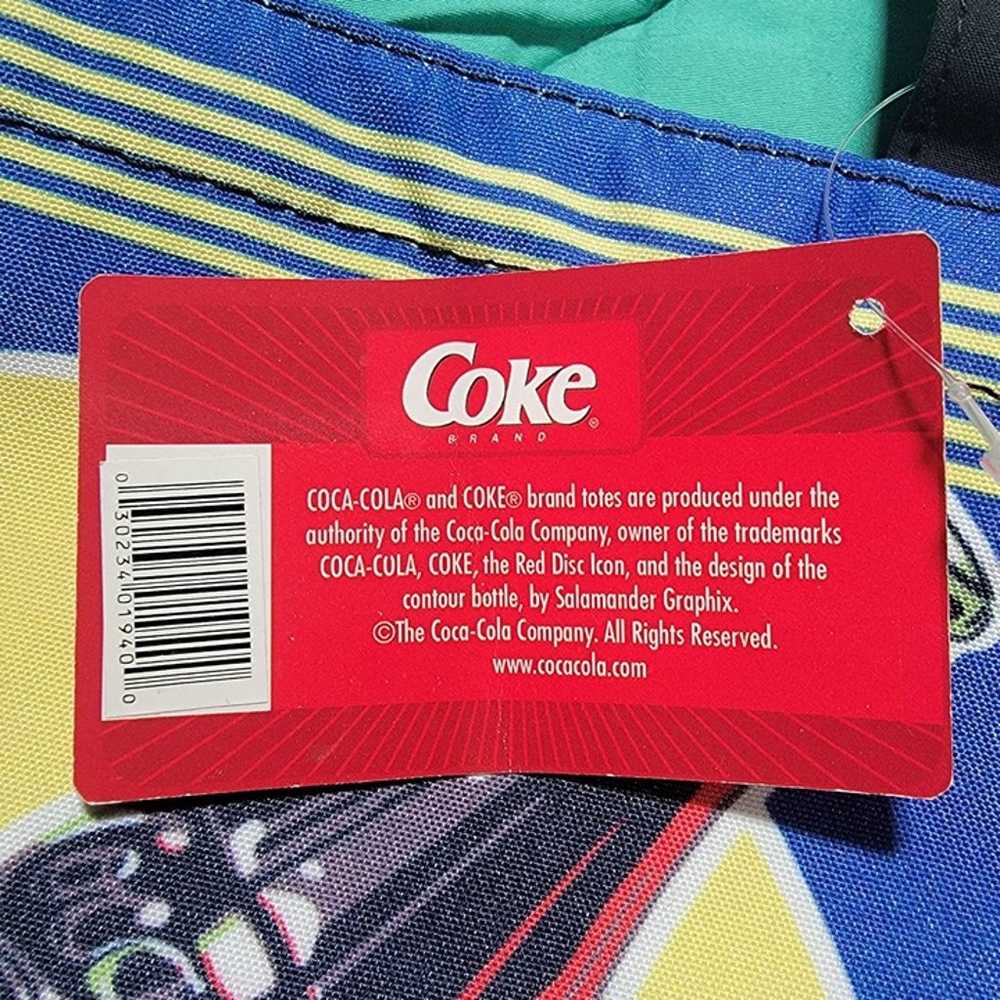 Coca Cola Vintage Art Tote Handbag Red Blue Casua… - image 7