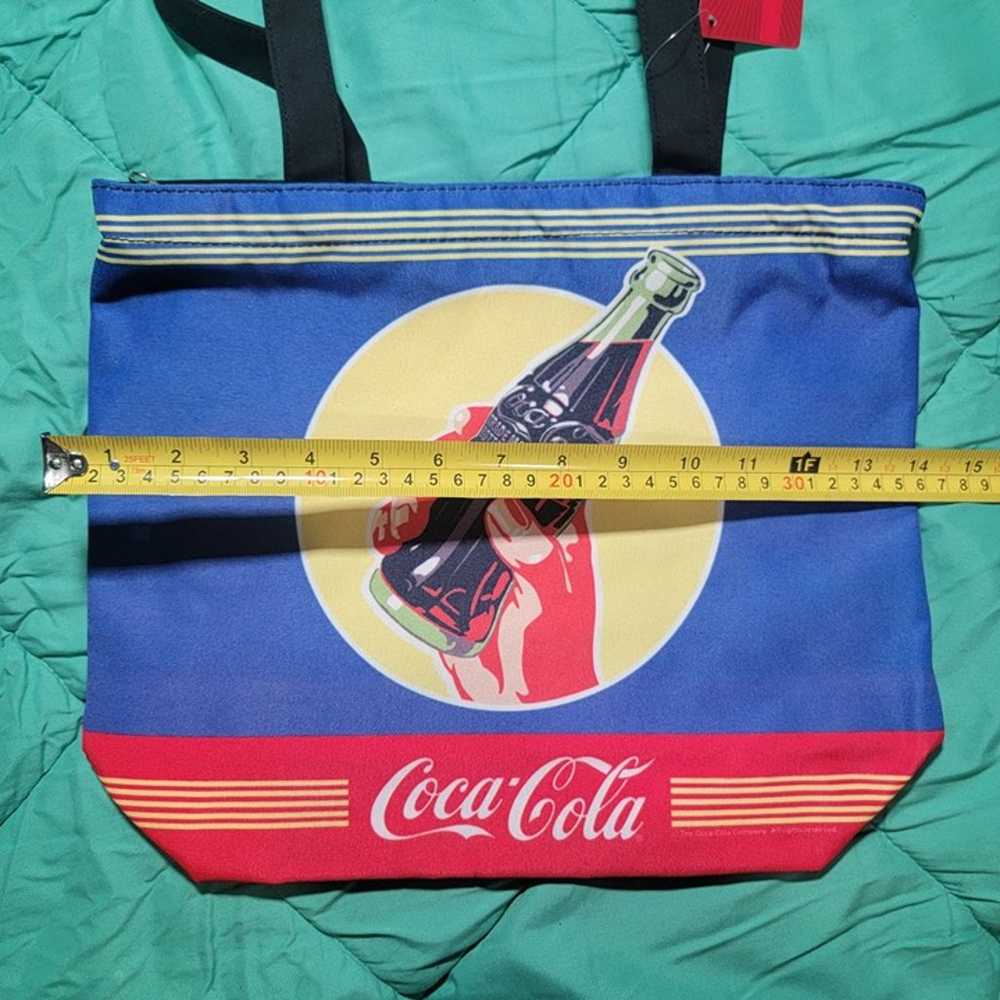 Coca Cola Vintage Art Tote Handbag Red Blue Casua… - image 8