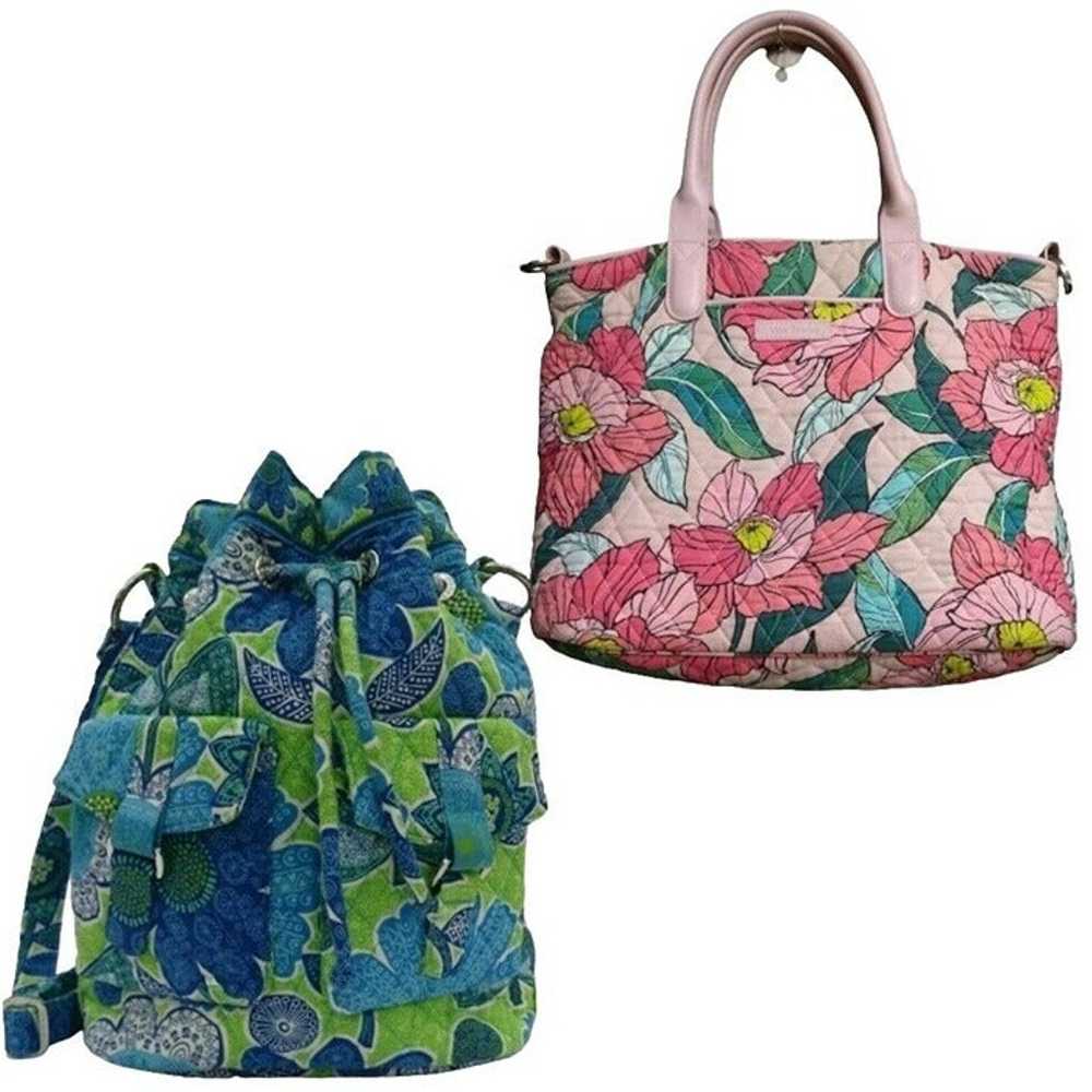 Set 2 Vera Bradley Shoulder Handbag Purse Blue & … - image 12