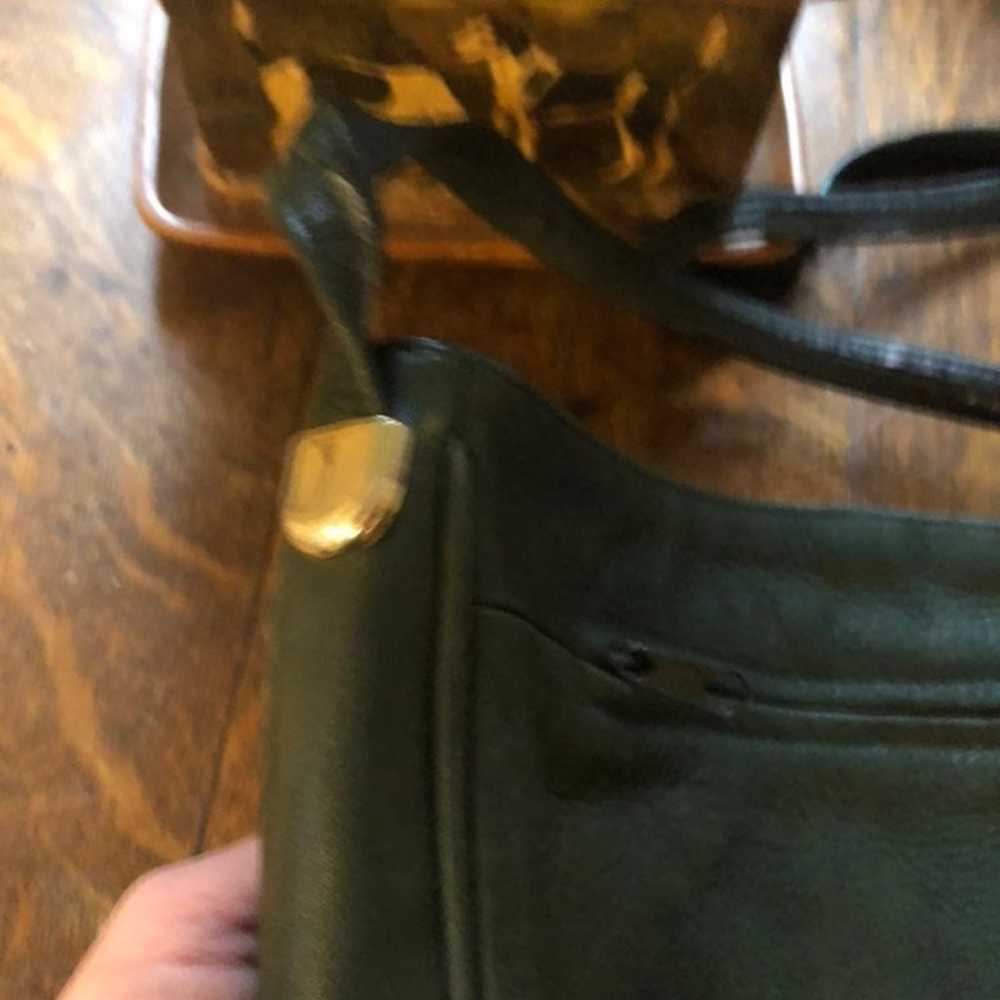 Vintage Vegan Hunter Green Ferrar Handbag - image 3