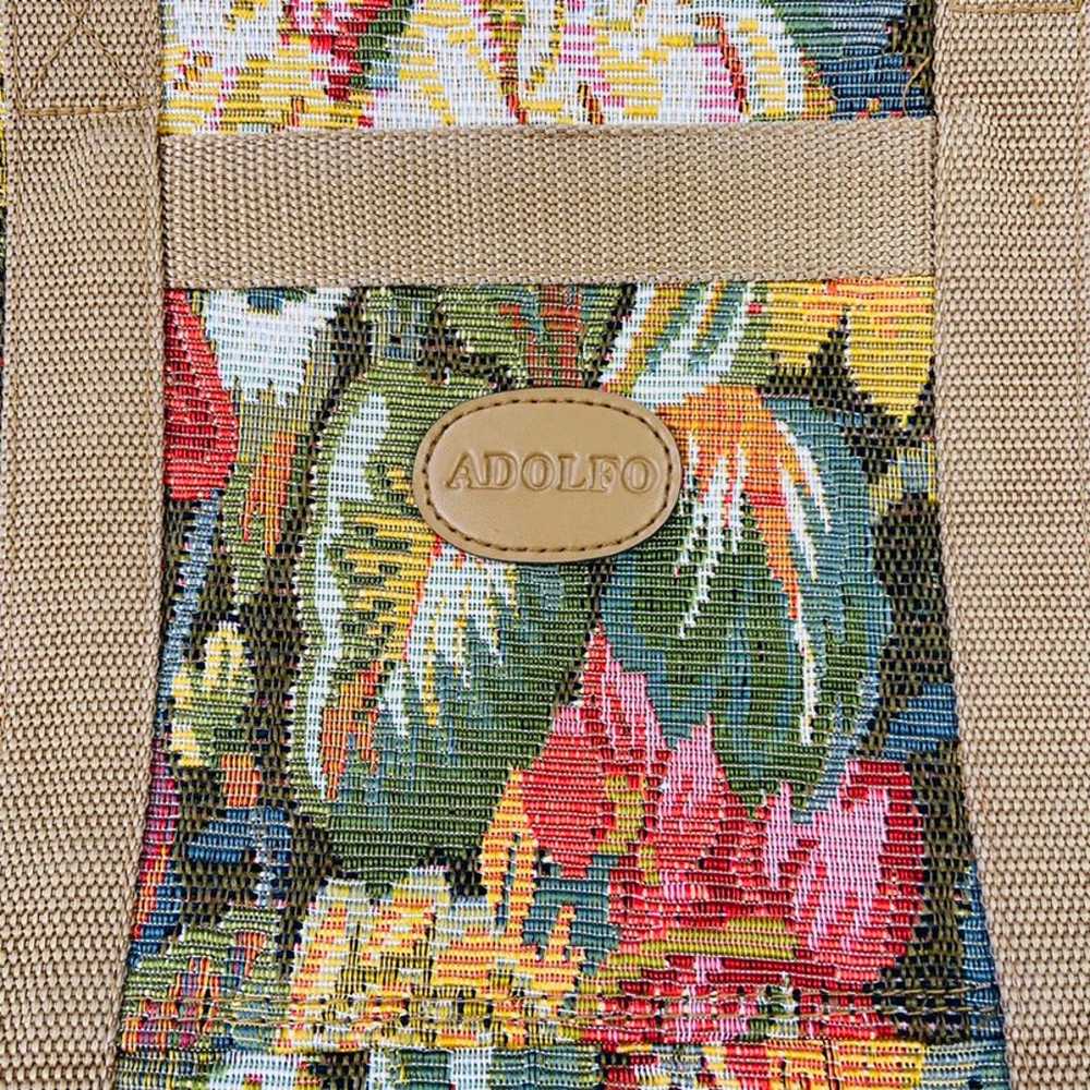 Vintage Adolfo Floral Tapestry Bag - image 3