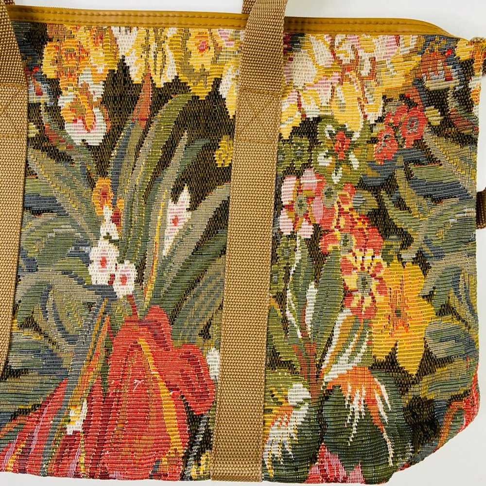 Vintage Adolfo Floral Tapestry Bag - image 6