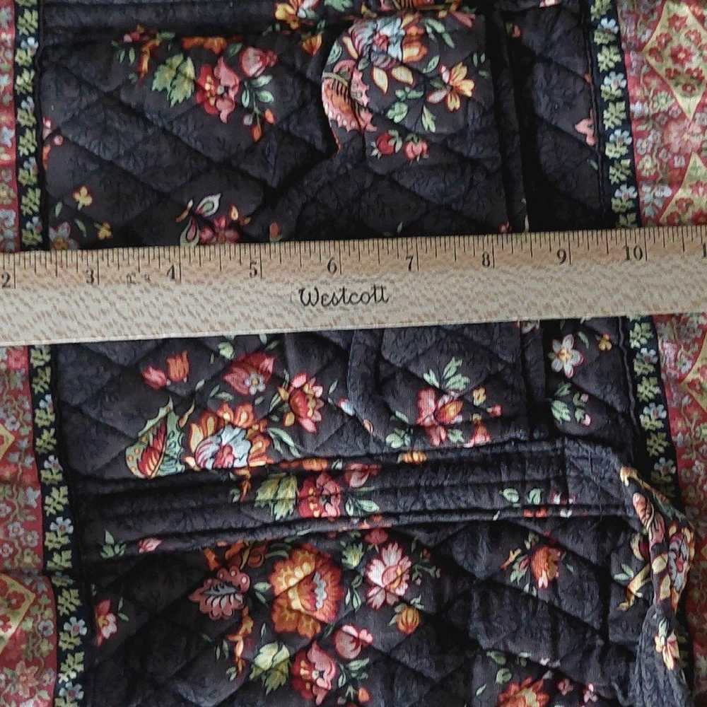 Vntg Vera Bradley Quilted Chocolat Pattern Villag… - image 3