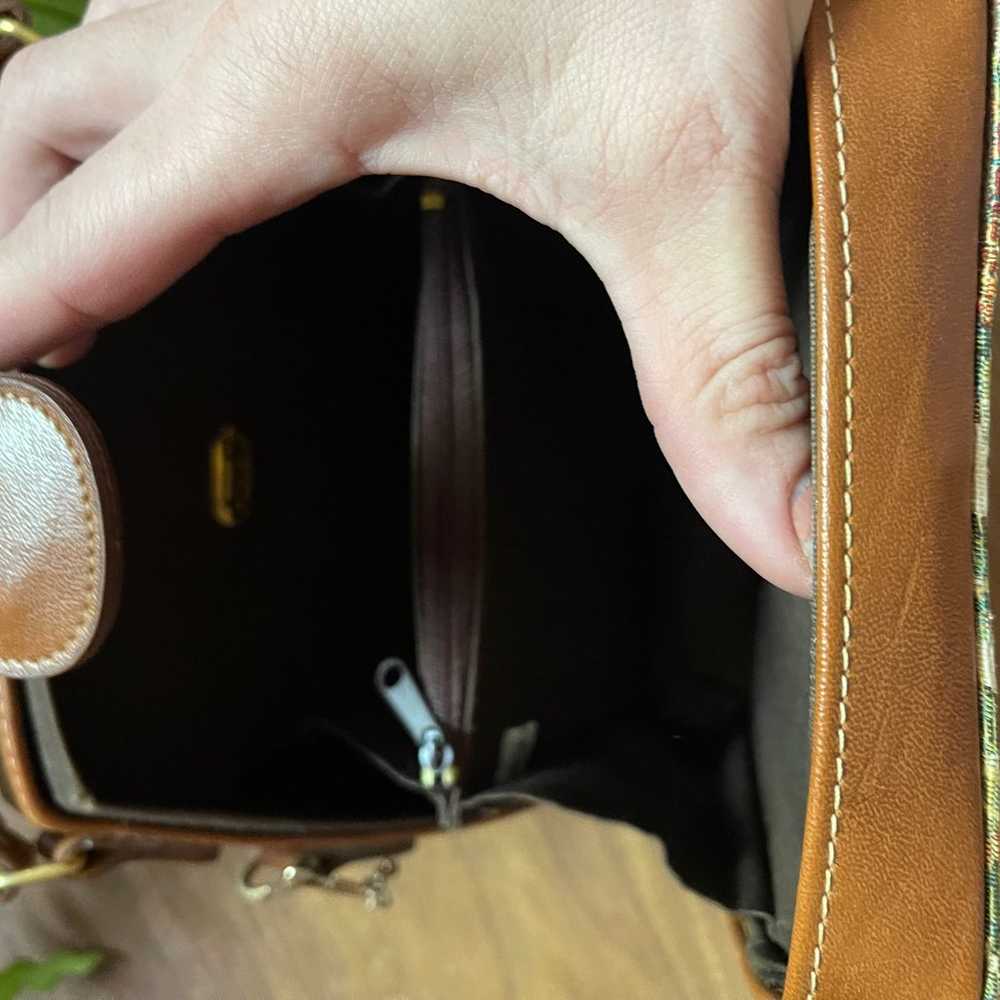 Ande vintage purse handbag floral tan - image 4