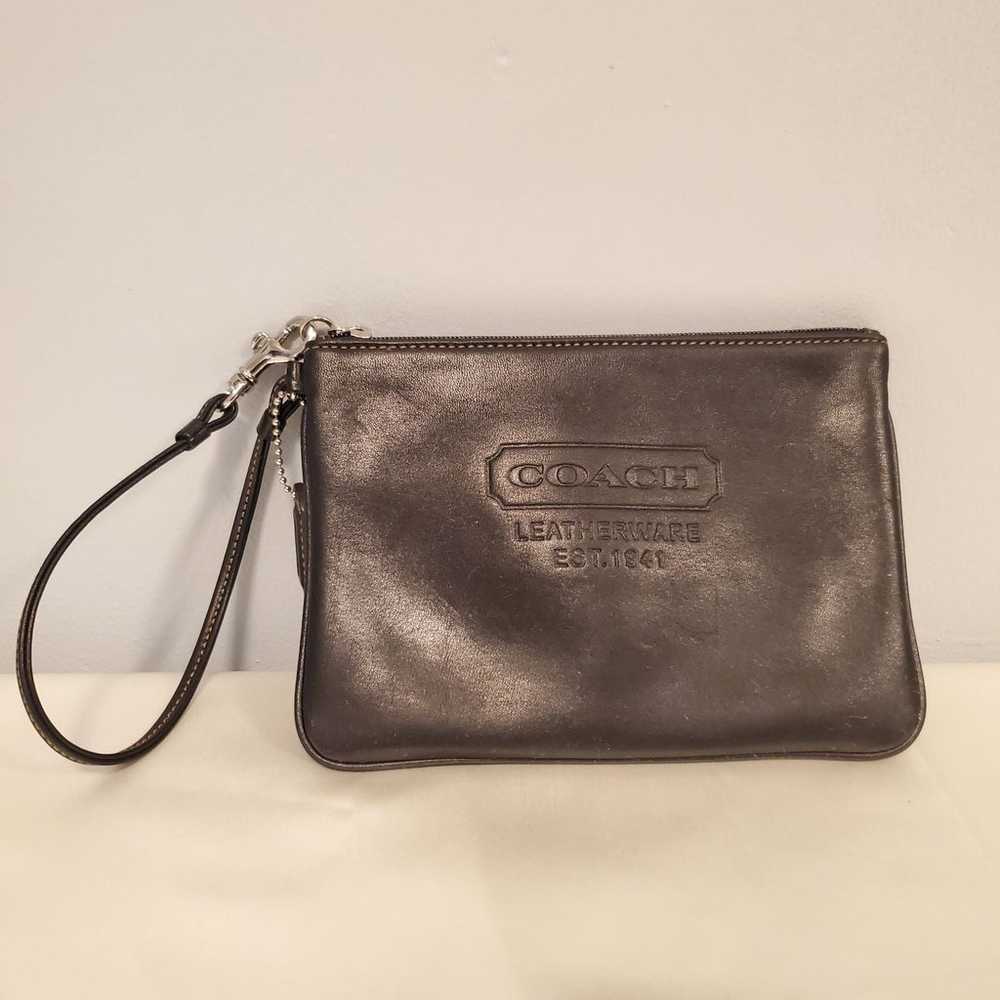 Black Vintage Coach Wristlet - image 4