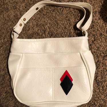 New VTG~ YKK White Leather Purse