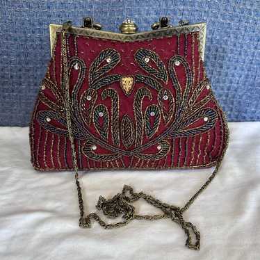 Vintage Beaded Evening Bag - image 1