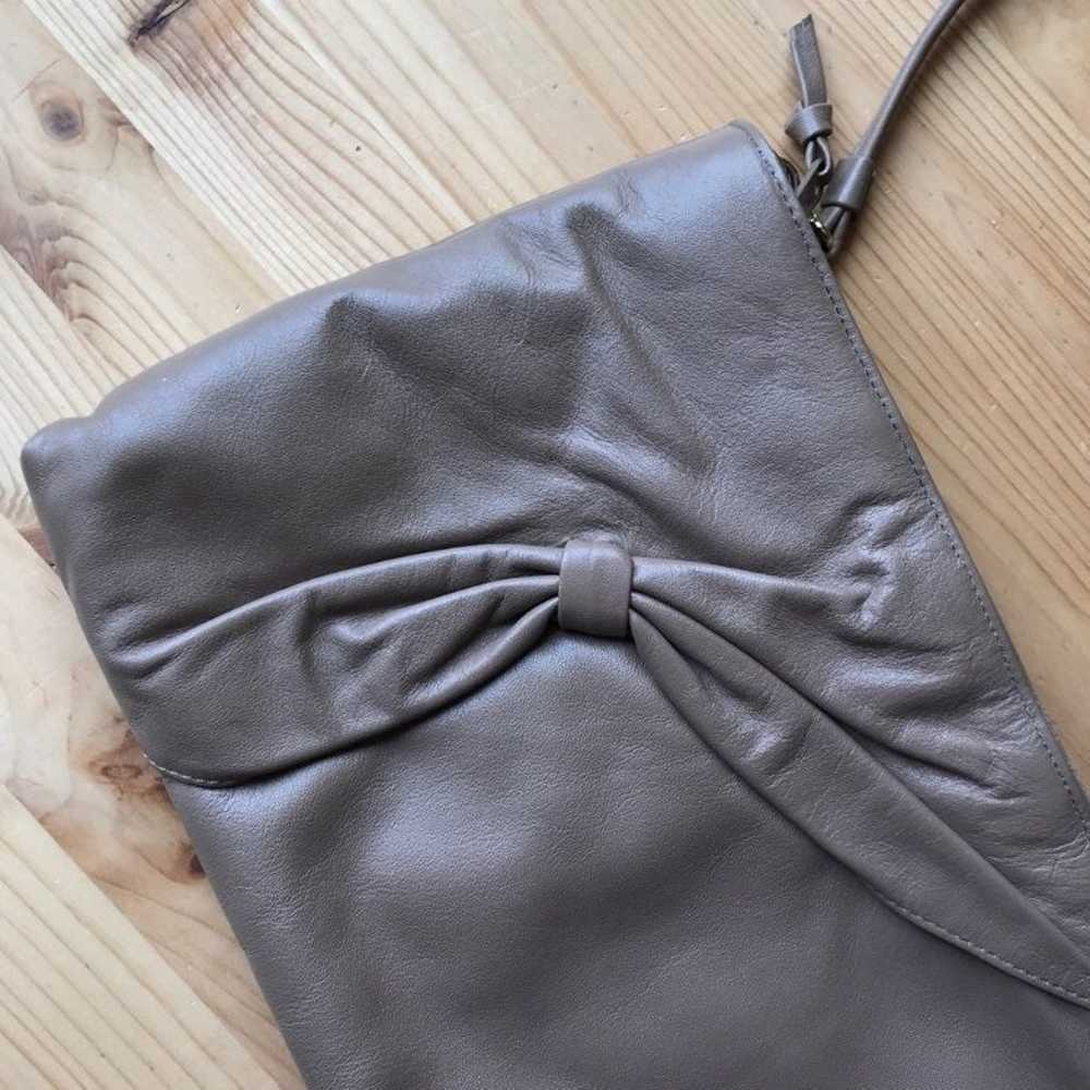 Vintage Crossbody Bag Mauve Brown Bow - image 2