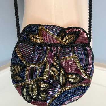 Vintage 60’s Beaded Handbag. Multi-Color Glass Beads store - Jeromes Or Best Offer