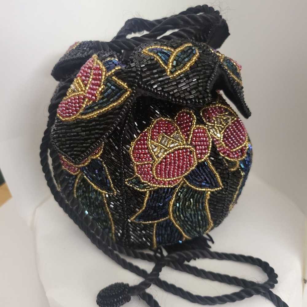 Beaded velvet Poof bag - image 2