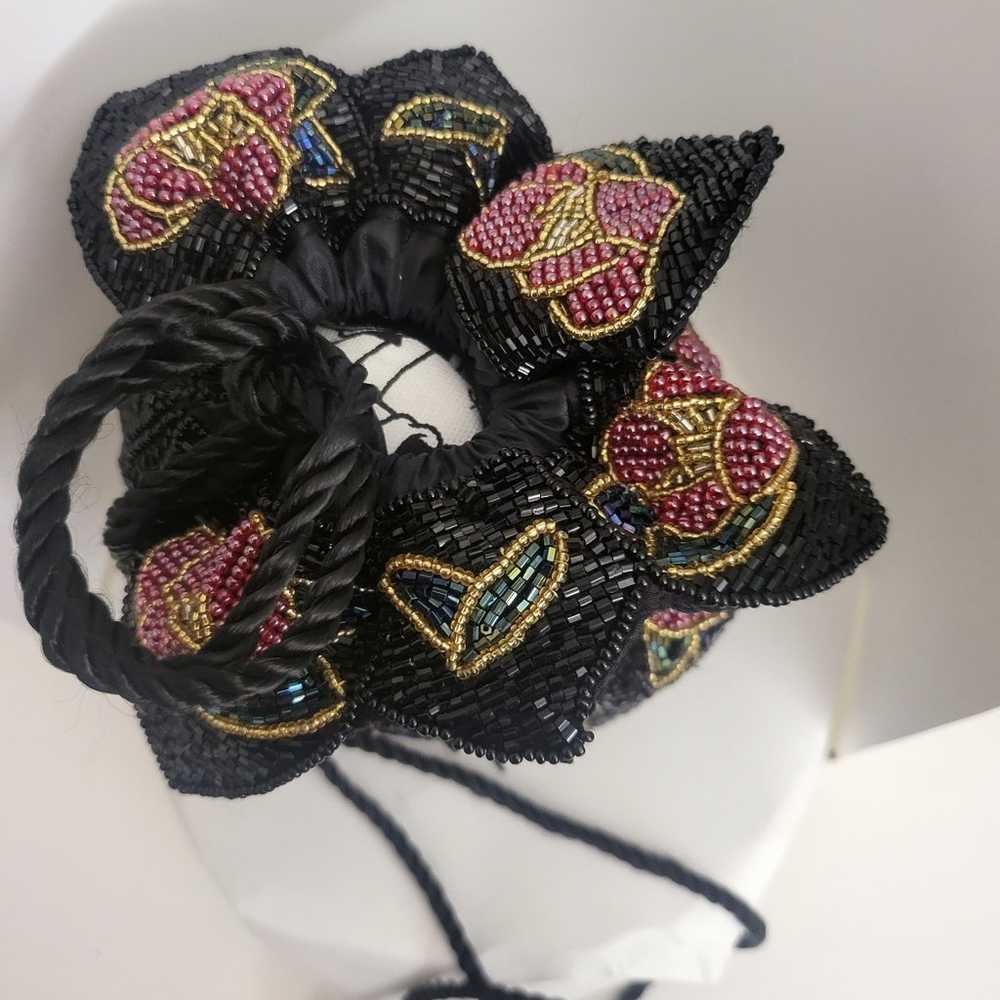 Beaded velvet Poof bag - image 5