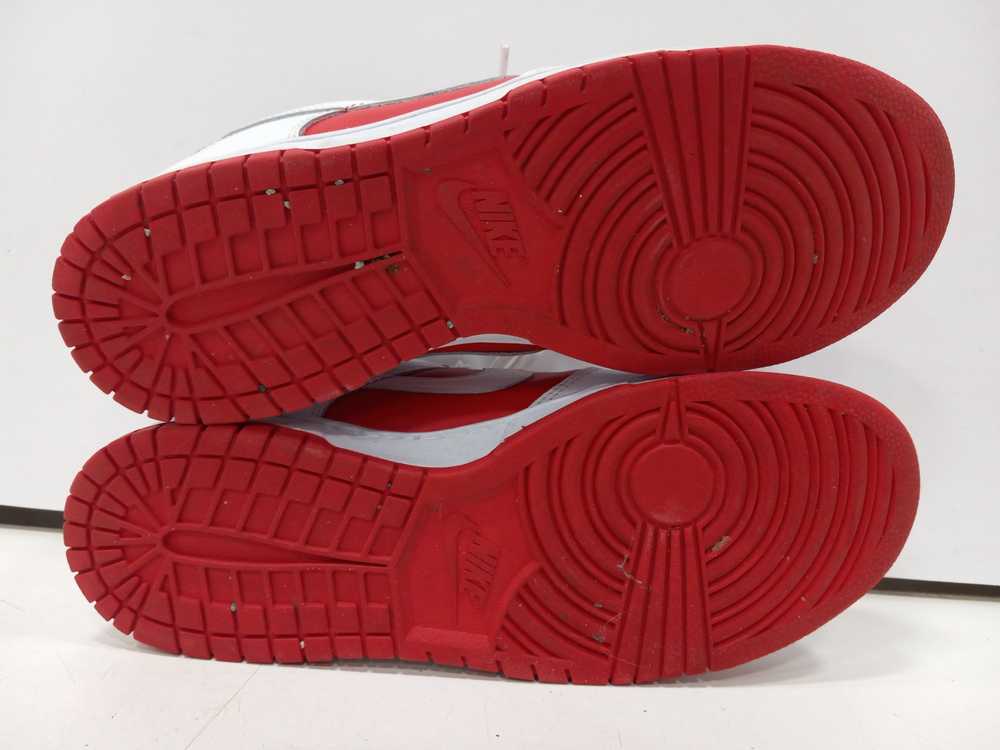 Men's Red & White Nike SB Dunk Shoes - image 3