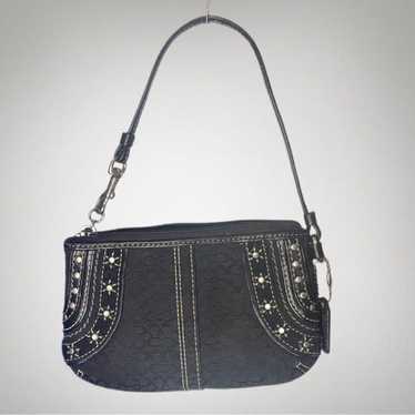 COACH Vintage Soho Signature C Black Canvas Leath… - image 1