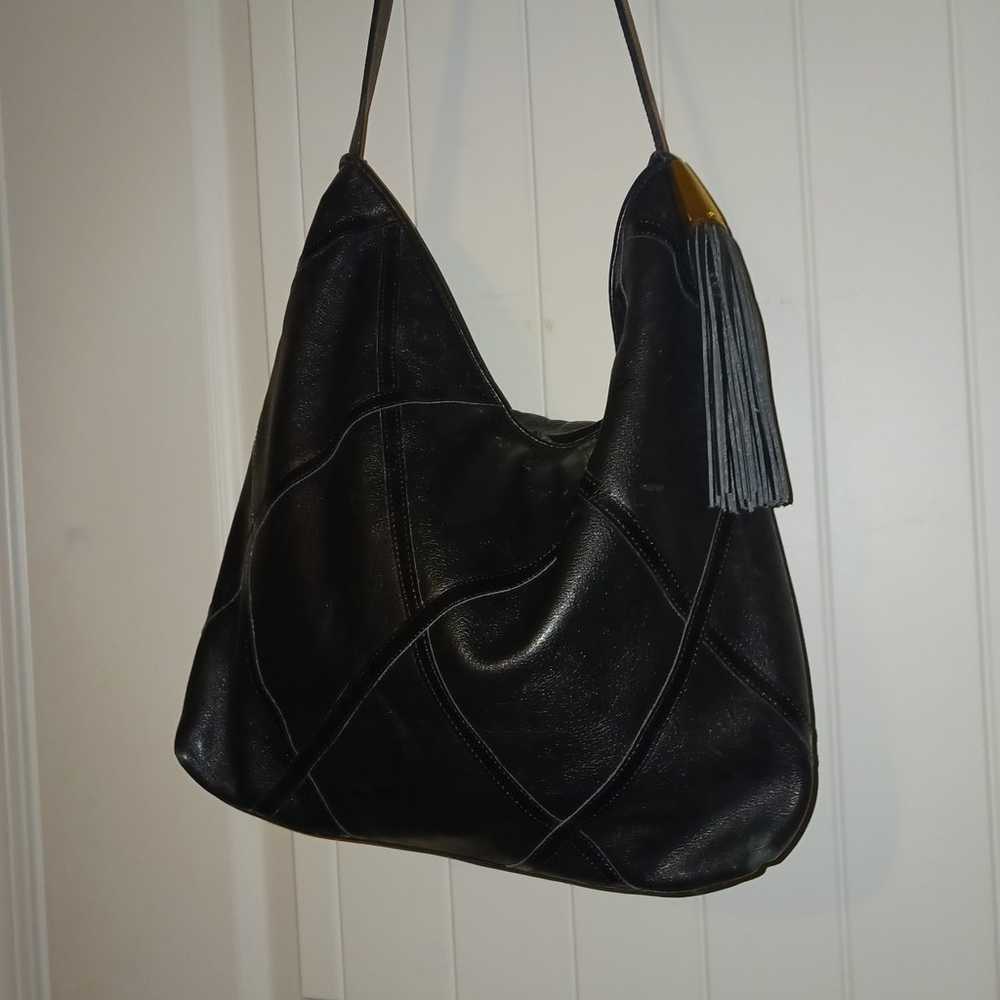 Leather cross body shoulder bag - image 1