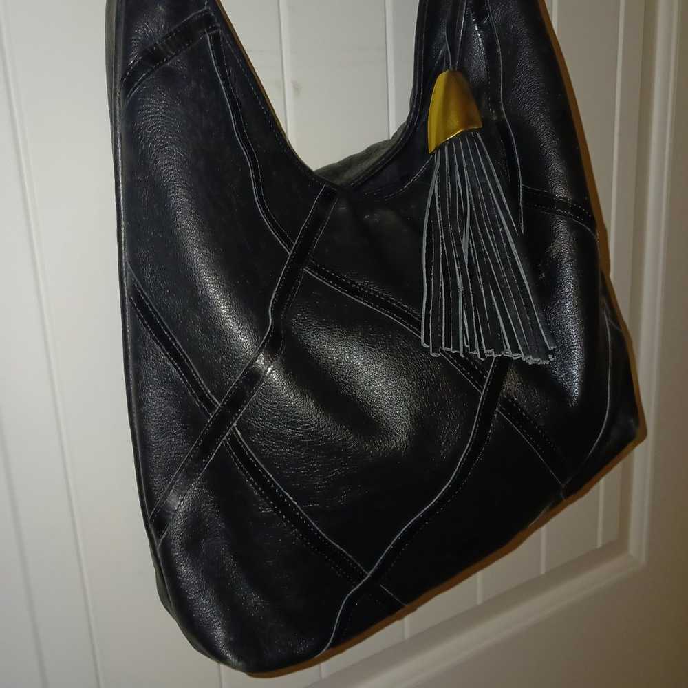 Leather cross body shoulder bag - image 2