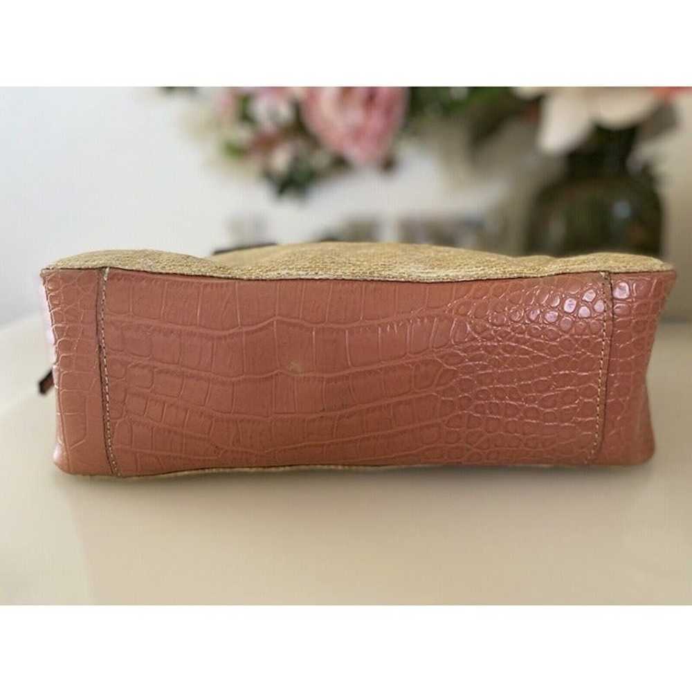 Vintage Tommy Hilfiger Tan Pink Bagette Handbag P… - image 6