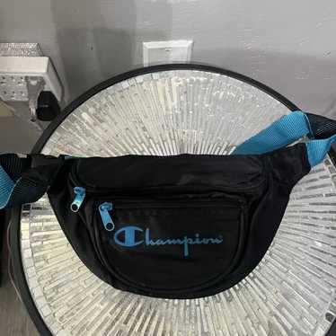 Vintage Champion Black / Blue Fanny Pack