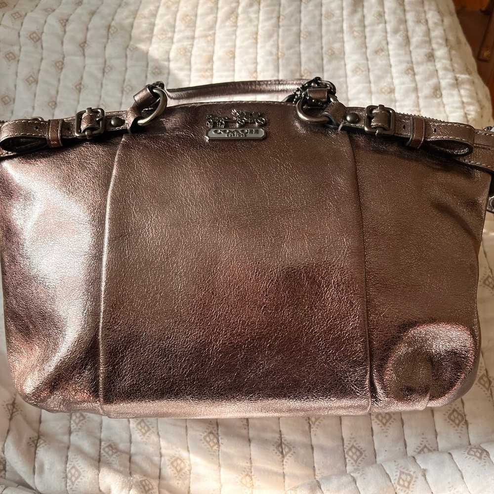 Vintage Metallic Coach Bag - image 1