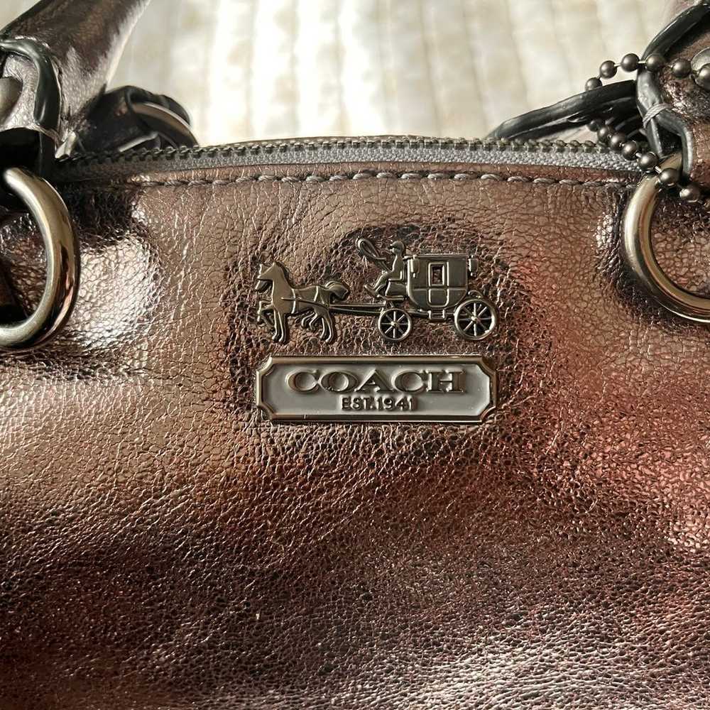 Vintage Metallic Coach Bag - image 2