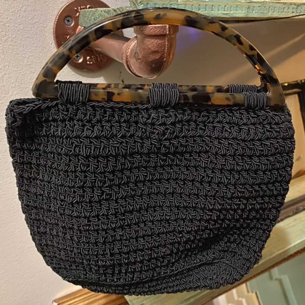 Carrie Forbes vintage Black Crochet Bag - image 2