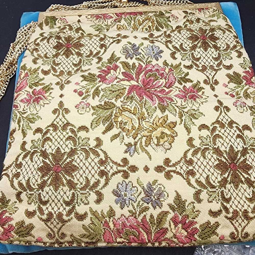 Vintage Walborg Floral Embroidered Tapestry Frame… - image 6