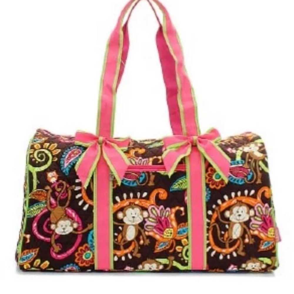 N Gill Quilted Large Carry on Paisley Bag W/Pink … - image 1