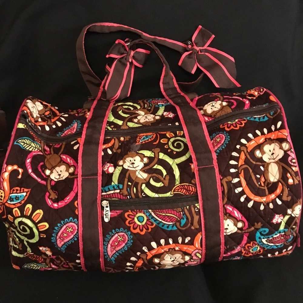 N Gill Quilted Large Carry on Paisley Bag W/Pink … - image 8