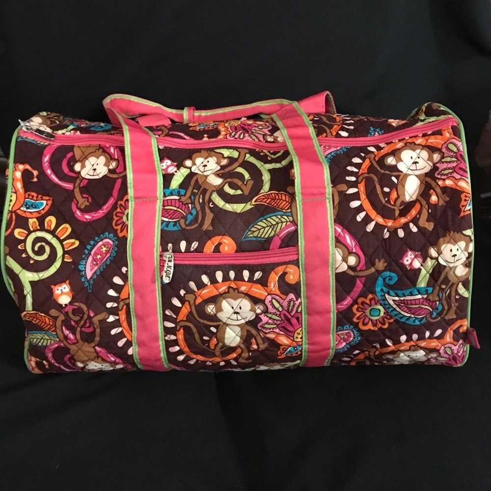 N Gill Quilted Large Carry on Paisley Bag W/Pink … - image 9