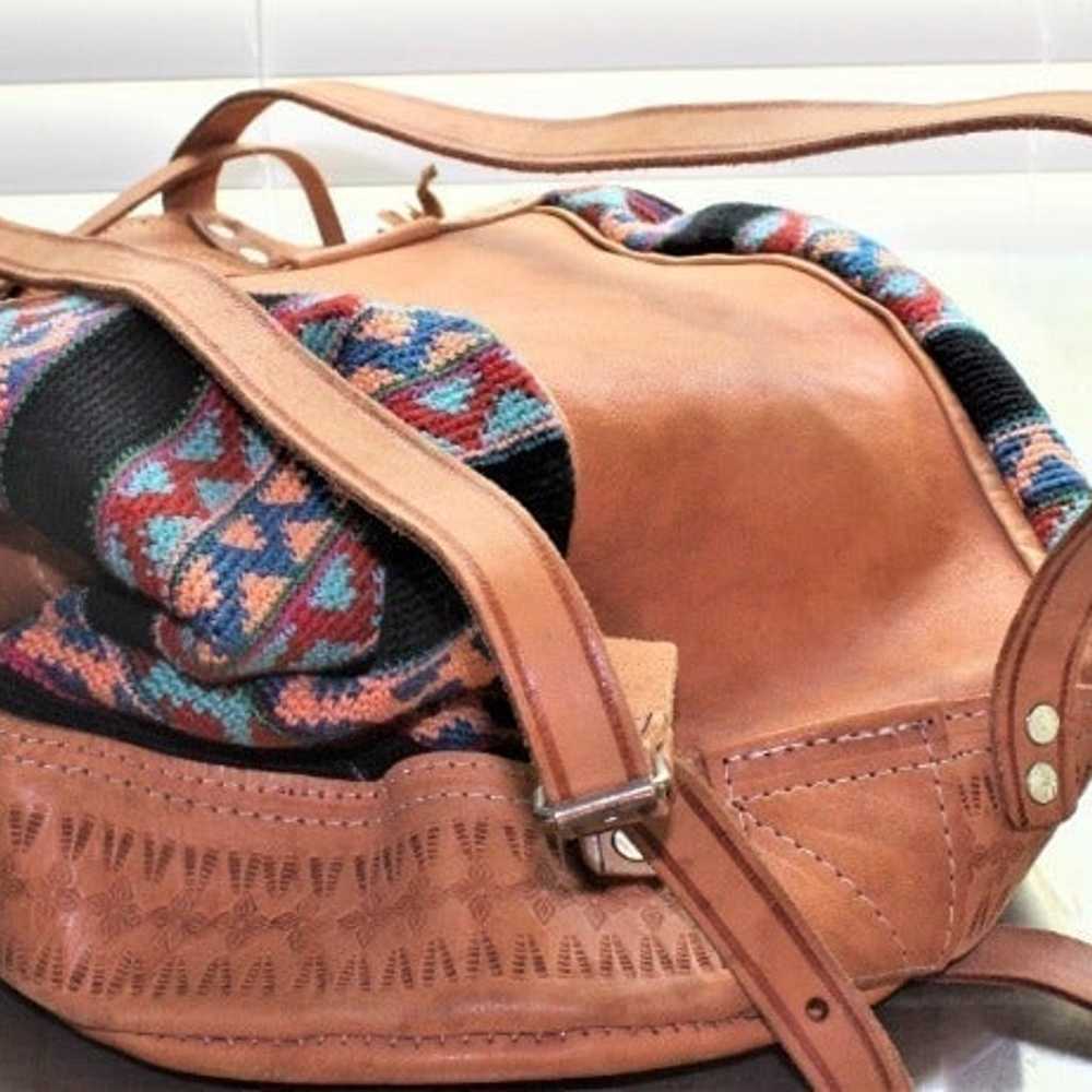 #9795 / Vintage / BOHO / Hobo Hippie / Tooled Lea… - image 4