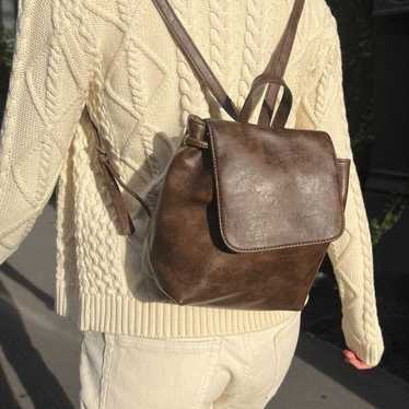 Brandy Melville Faux Leather Backpack