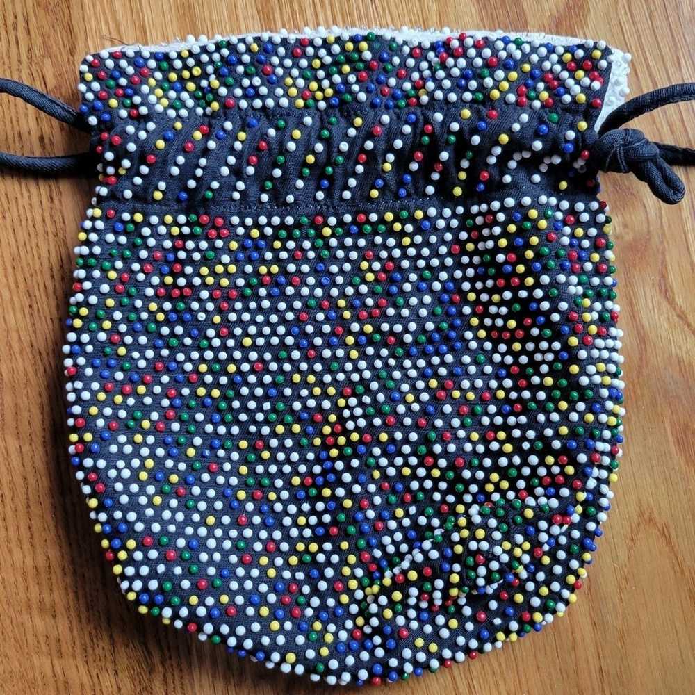 Vintage "Candy Dot" reversible sack purse - image 4