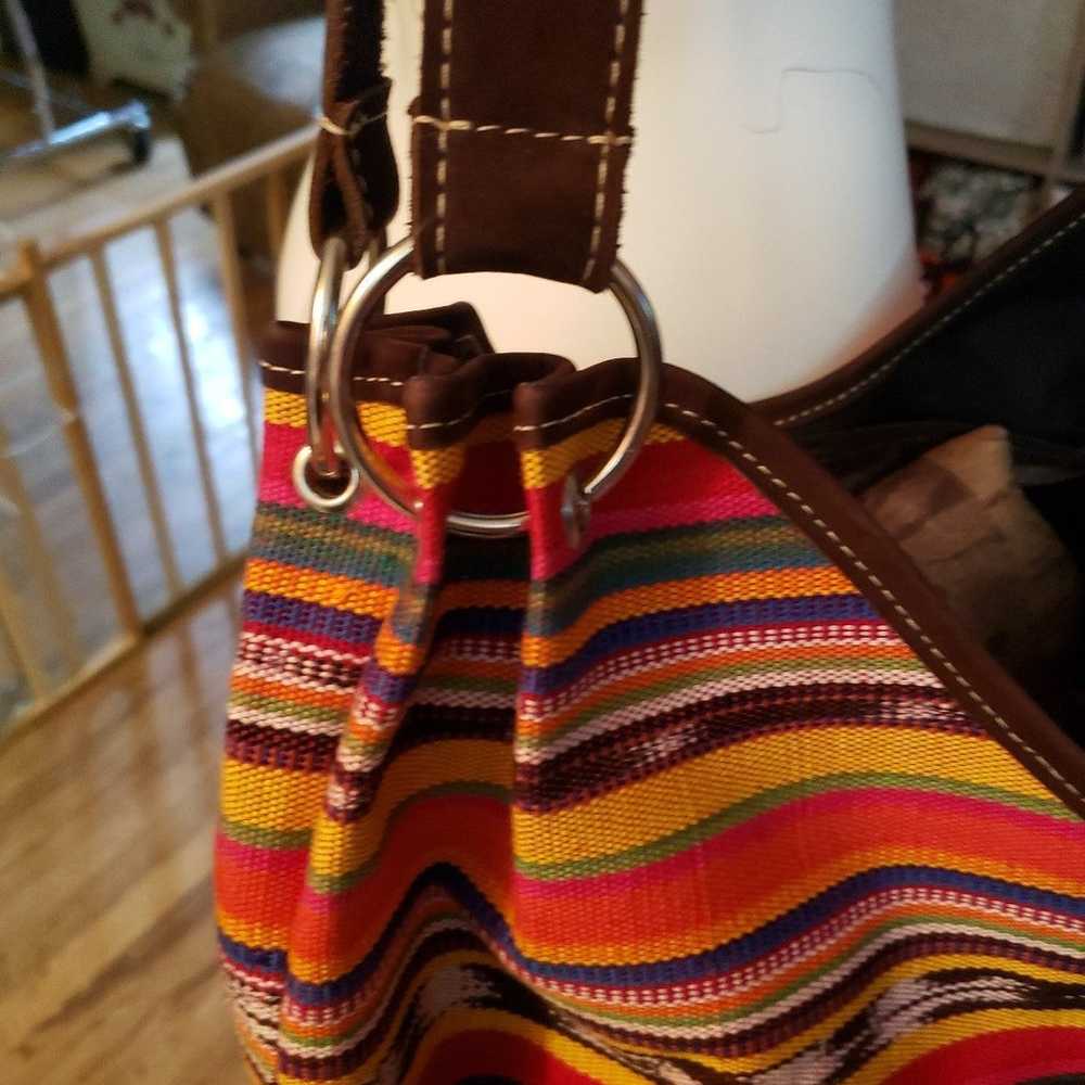 Tikal Canvas Multicolored Shoulder Boho Purse. BN… - image 3