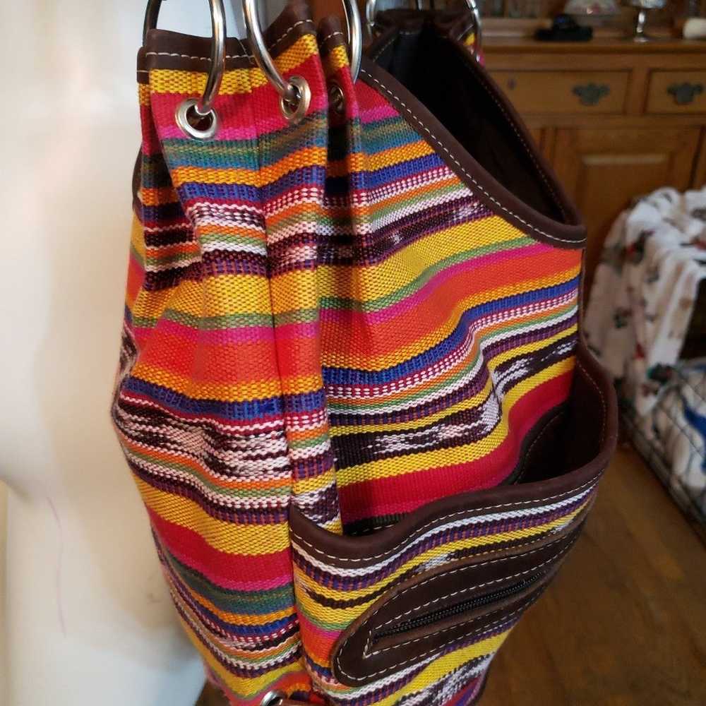 Tikal Canvas Multicolored Shoulder Boho Purse. BN… - image 5