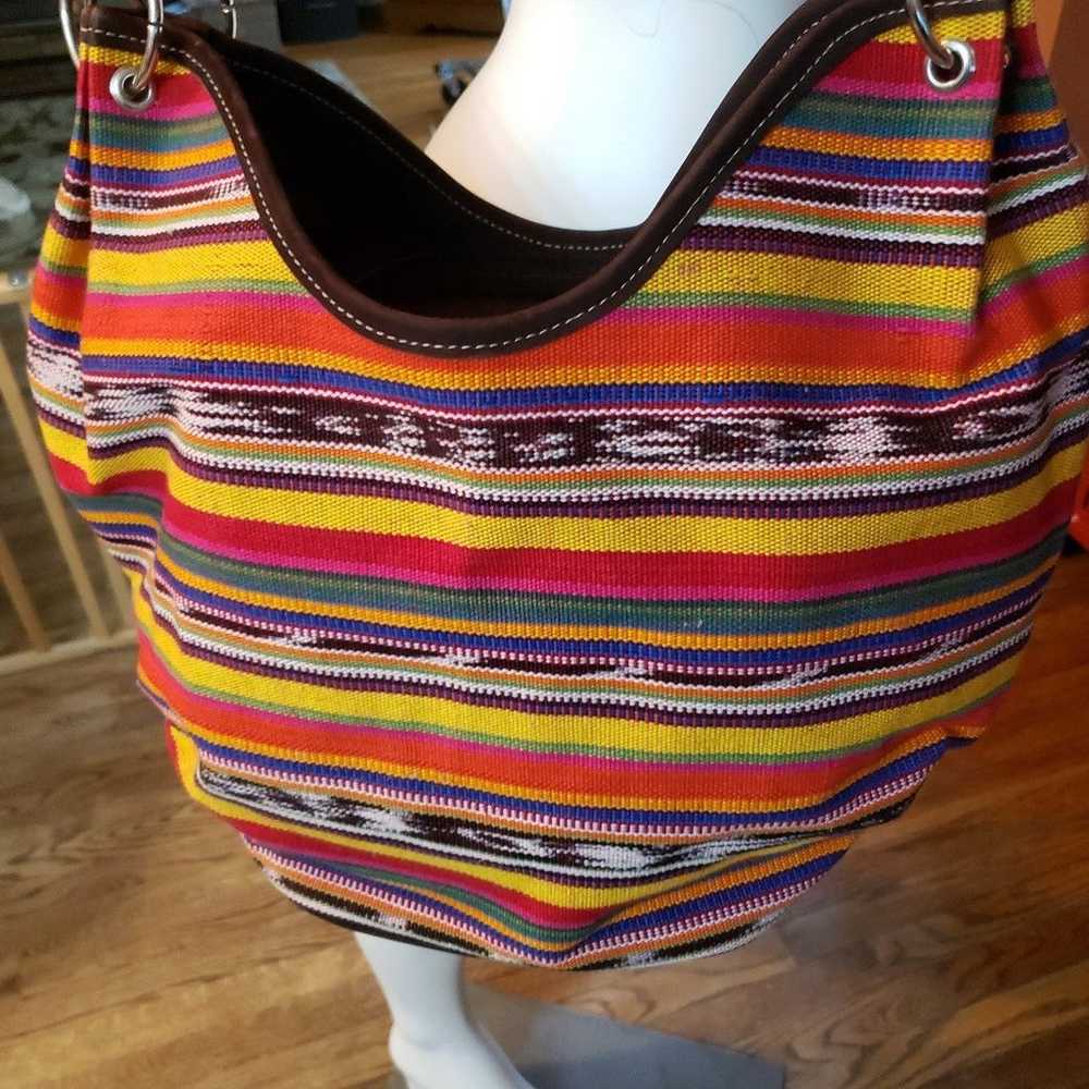 Tikal Canvas Multicolored Shoulder Boho Purse. BN… - image 6