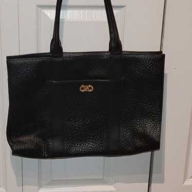 Vintage Cole Haan black pebbled leather handbag