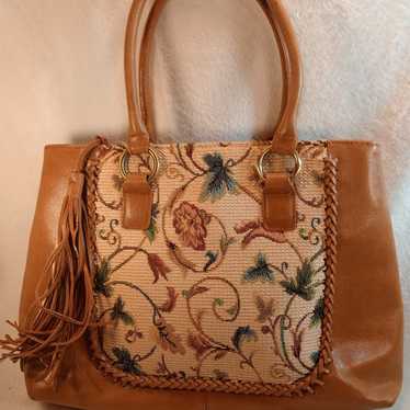 PATRICIA NASH VINTAGE TAPESTRY LEATHER UNIQUE BAG - image 1