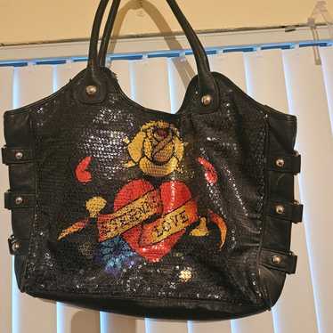 Ed Hardy Sugar skull Hobo store Purse Shoulder Bag