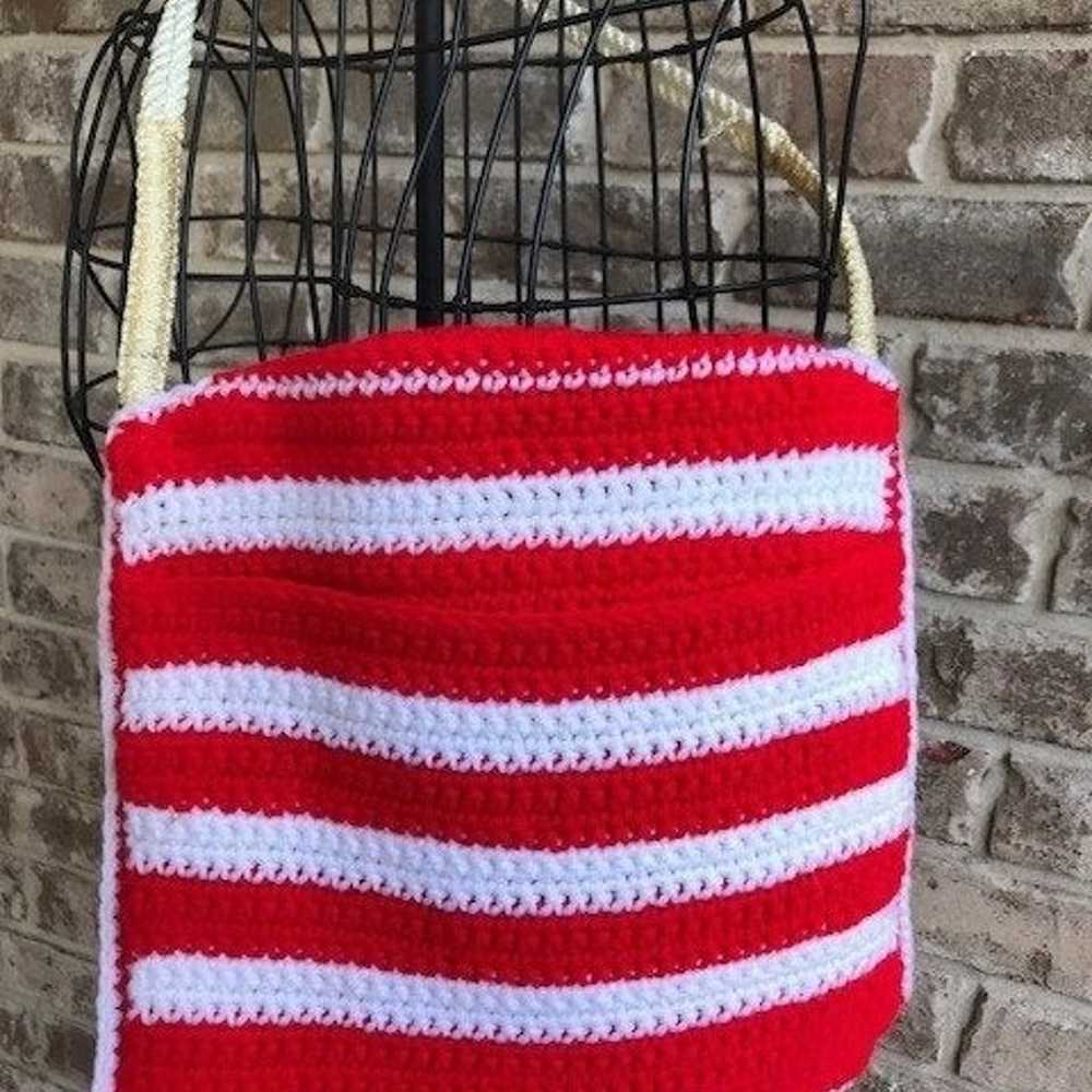 American Flag Handbag Purse Handmade VTG - image 4