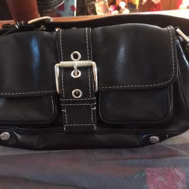 Vintage michael kors thick leather shoulder bag - image 1