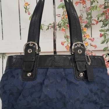 Authentic Coach Women's Navy Monogram Signature Ja