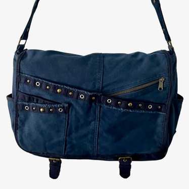 Vintage 1990s Pocketed Denim Shoulder Bag Tote