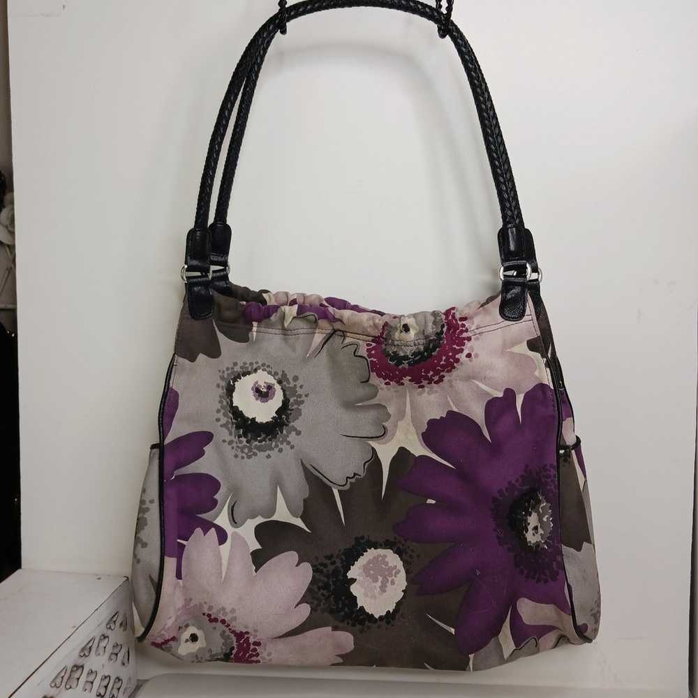 Brighton vintage handbag purse purples Gray white… - image 1